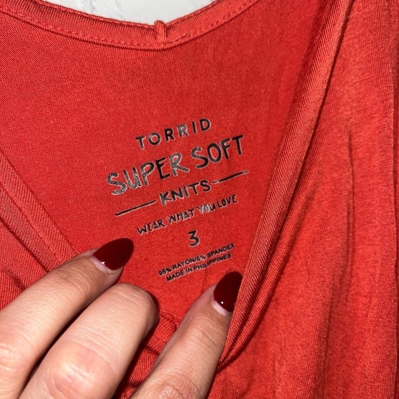 Torrid Super Soft Knits Sleeveless Orange Tank Top Casual Comfy Plus Size - Picture 2 of 2